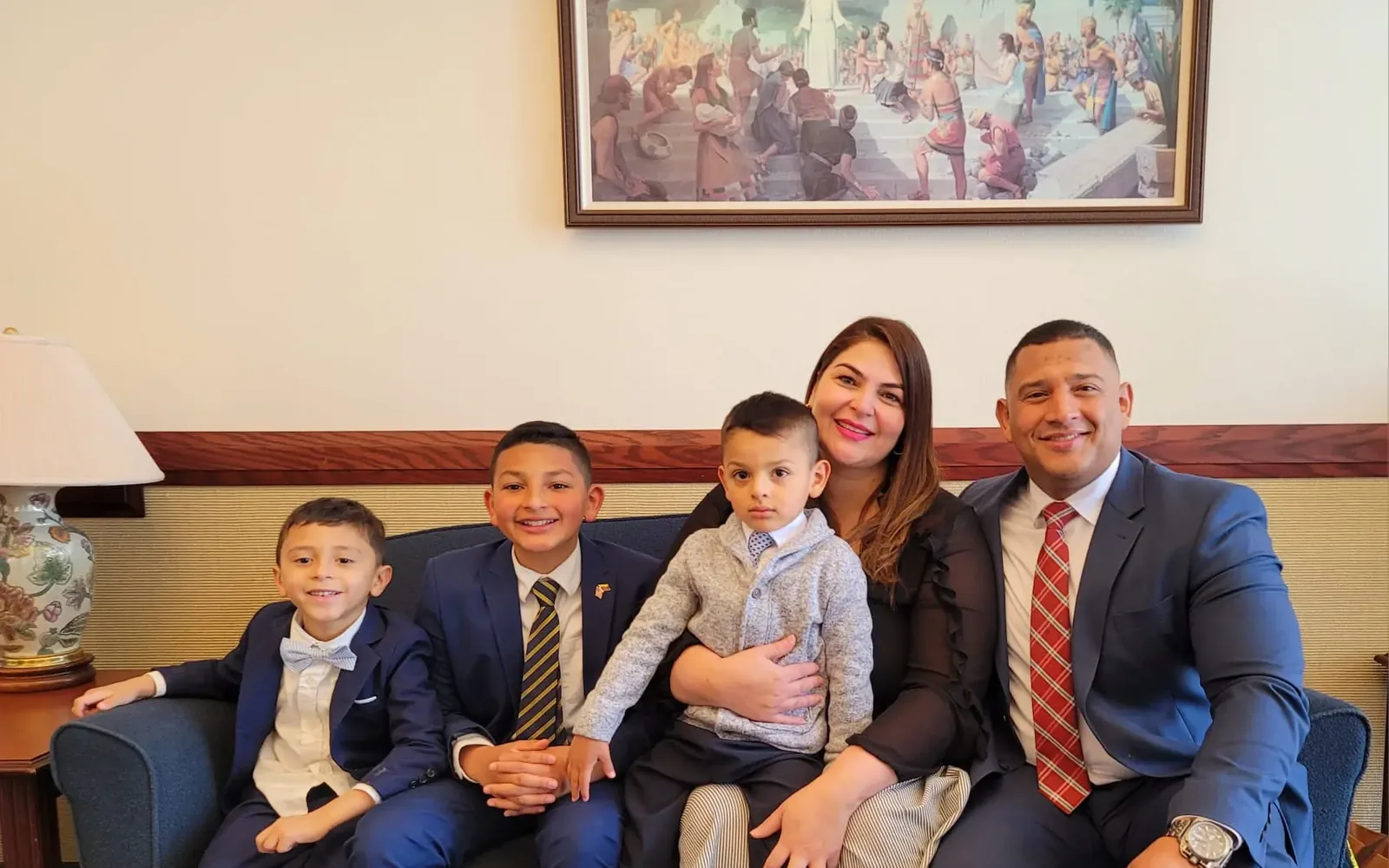 Carlos Moreno with his family